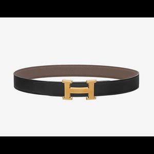 Hermès H Constance Gold guilloche buckle size 80